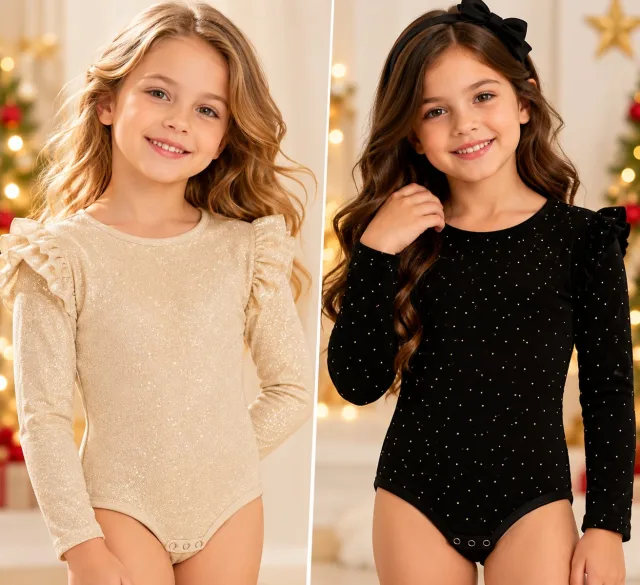Girls’ Glitter Bodysuit ✨