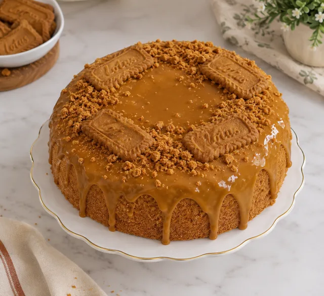 Lotus Caramel Cake