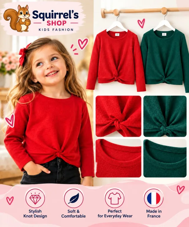French Girls Knot-Front Sweater