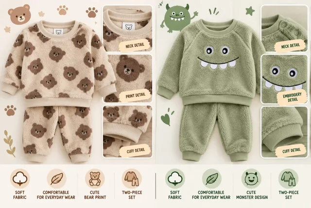 **Cozy Fleece Two-Piece Set 🧸💚**