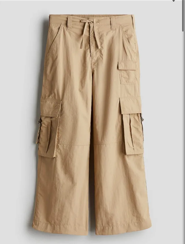 Girls’ Beige Cargo Pants