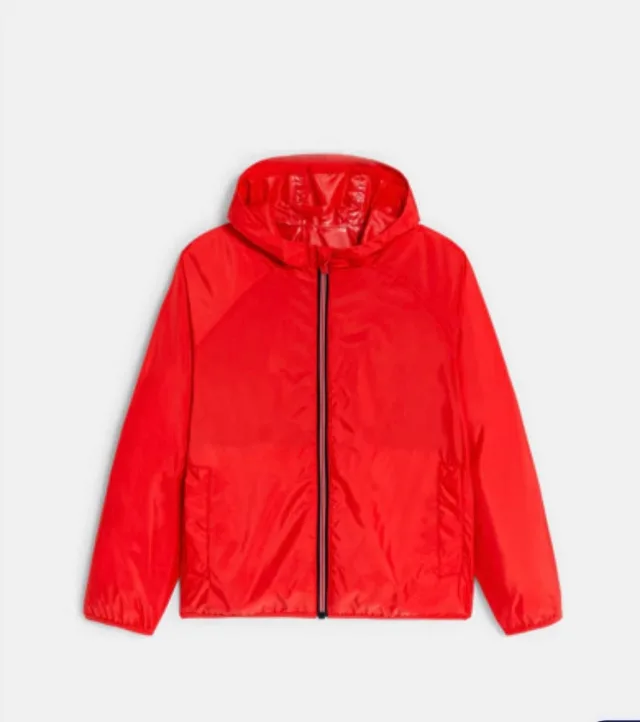 Boys Red Lightweight Hooded Jacket
