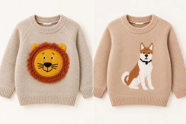 Kids’ Animal Knit Sweater 🦁🐶