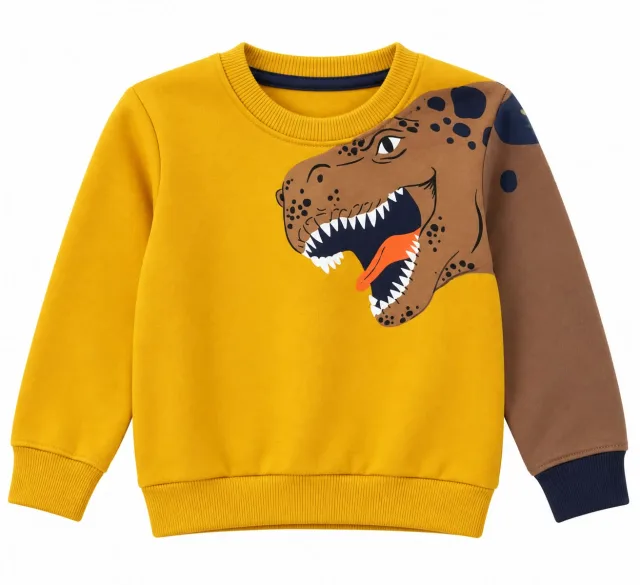 Boys’ Yellow Dinosaur Sweatshirt 🦖