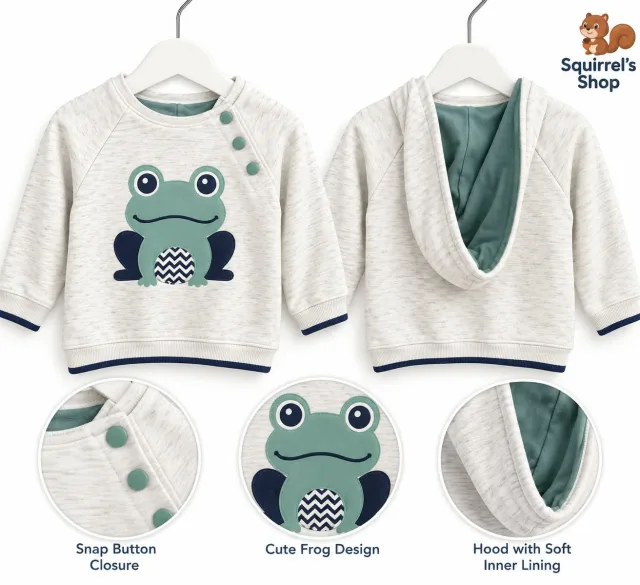 Baby Frog Sweatshirt with Hood