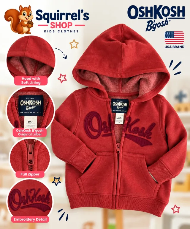  OshKosh B’gosh Red Hooded Jacket  Brand: OshKosh USA