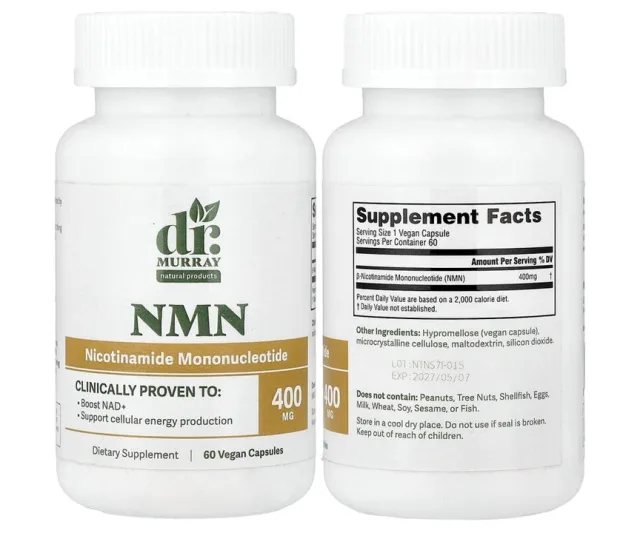 Dr. Murray's - NMN 400 mg - 60 Vegan Capsules