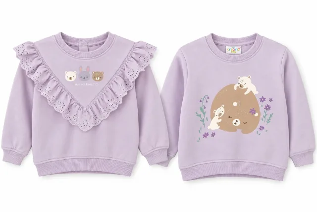  Girls’ Lilac Sweatshirt – German Brand  