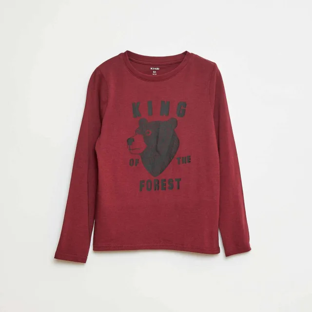 Boys’ Burgundy Organic Cotton Top 🐻