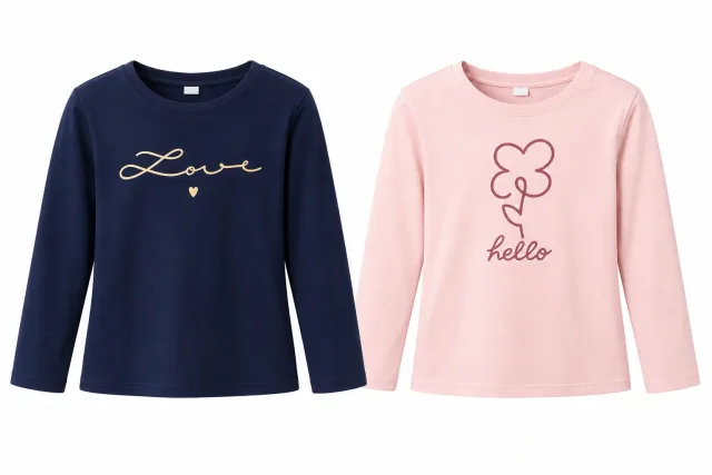 Girls’ Long-Sleeve T-Shirts – Love & Hello kiabi brand