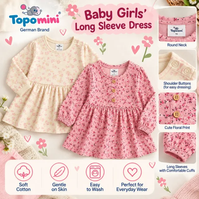  Topomini Baby Girls’ Floral Dress