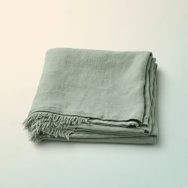 Stonewashed Linen Throw