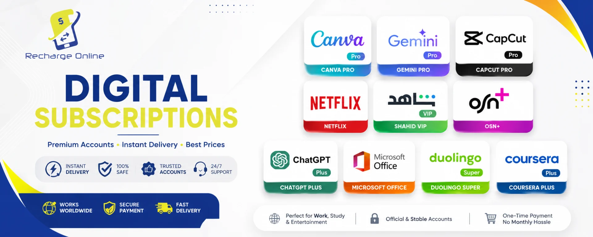 Recharge Online banner